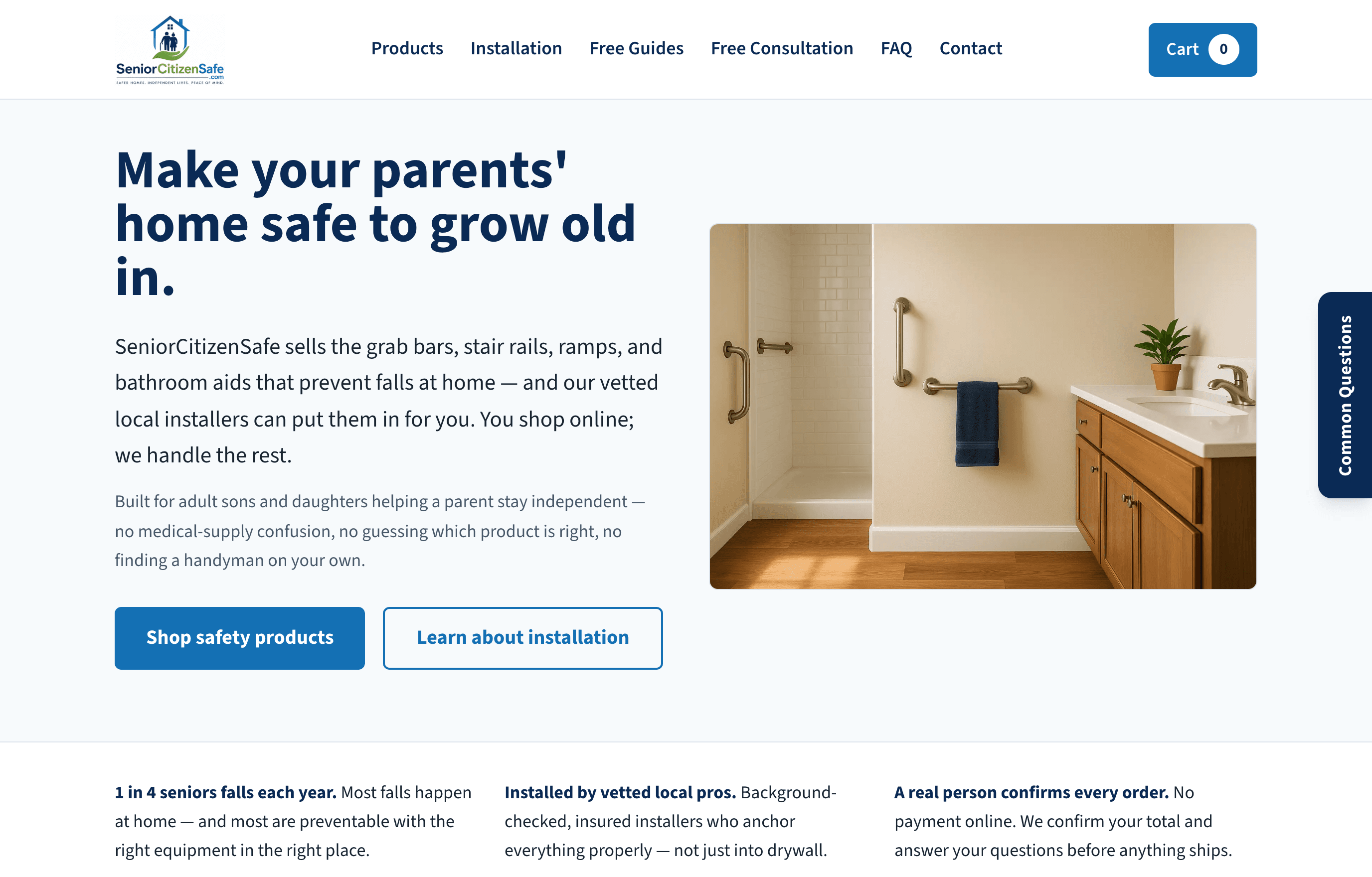Home Safety Store website designed and built by XWHY Studio